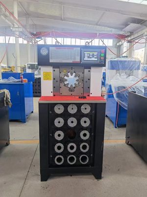 Distanza di crimping 6-76mm Super sottile 3 pollici Peso 1250 kg e 15 set di Dies AC Hose Crimping Machine