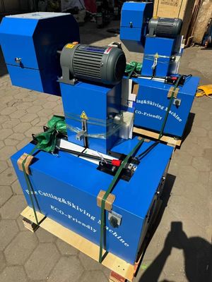 105 Kg 6-51mm Blu Skiving 4 strati Motore di taglio di tubo di gomma elettrico con controllo avanzato e facile da usare