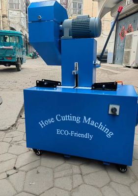 Macchina elettrica di taglio del tubo di gomma Skiving Machine con 4 strati e controllo avanzato del pulsante 2 pollici 6-51mm colore blu