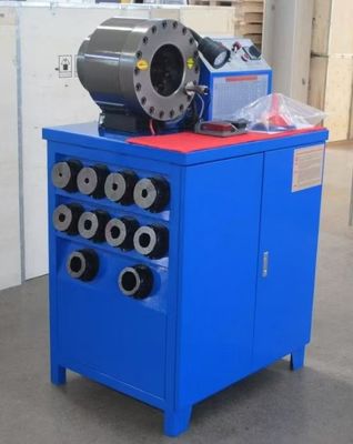 2 pollici di altezza Modello Blu Colore 10 Dies tubo Crimper / gomma tubo Crimping Machine prestazioni affidabili con 600T forza di crimping