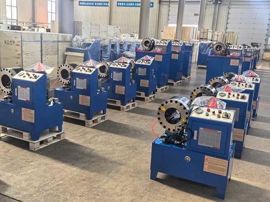 PLC / digitale / sistema di controllo dei pulsanti 2 pollici 10 die DX68 Pompa Crimping Machine Pompa Crimper Alta efficienza