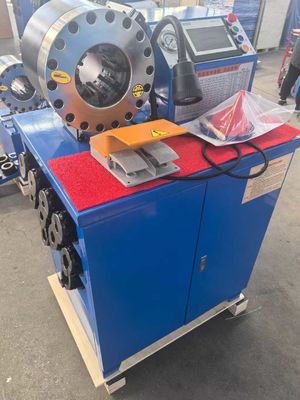 Sistema di controllo PLC 2 pollici Modello alto Blu Colore 10 Dies Pompa idraulica con 600T Crimping Force