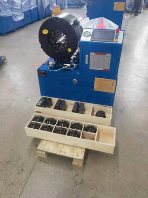 Sistema di controllo PLC Servizio OEM Industrial 16 Dies Colori Blu 4 Inch Crimping Range Strumento di Crimping elettrico idraulico 0,01mm Precisione Pompa Crimping Machine