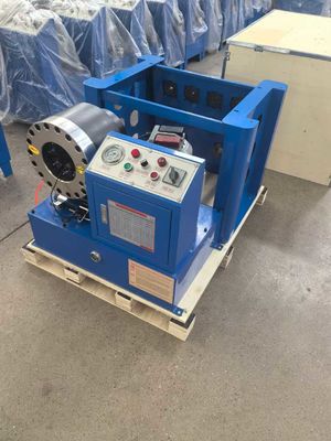 Un buon prezzo. 2 pollici elettrico blu colore automatico tubo Swaging Machine con rack e cambiamento rapido utensili di stampo portatile idraulica Crimper alta pressione in linea