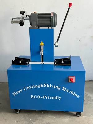 Un buon prezzo. 2 pollici di gomma elettrica tubo di taglio e skiving macchina 128kg 380V/220V in linea