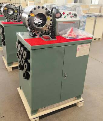 2 Inch 600T Rubber Hose Crimping Machine Higher Model Green Color 220v/380v Voltage With 6-51mm Range And 10 Interchangeable Dies