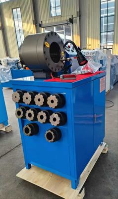 Nuova tecnologia processo di forgiatura 2 pollici alto modello blu colore 10 Dies tubo Crimper / gomma tubo Crimping Machine con 600T forza di crimping