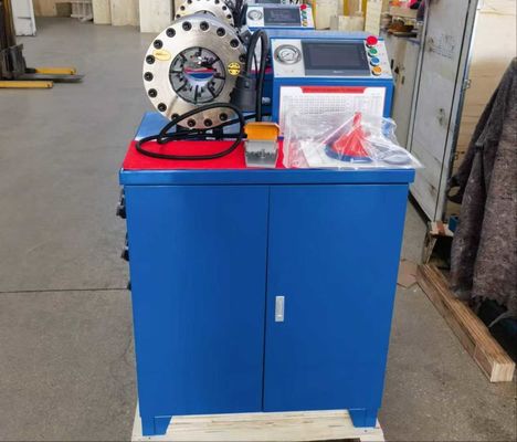 Siemens Touch Screen 2 pollici Modello alto Blu Colore 10 Dies Fuoco Crimper / gomma Fuoco Crimping Machine prestazioni affidabili con 600T forza di crimping