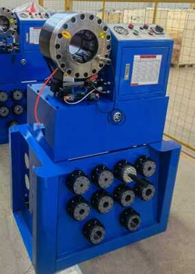 Un buon prezzo. 2 pollici idraulica tubo di crimping Machine con rapido cambiamento strumento di stampo e 10 mori per versatile crimping in linea