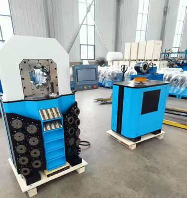 Un buon prezzo. Servizio OEM Macchina idraulica per crimpare tubi flessibili con precisione di 0,01 mm, gamma di crimpatura da 6-102 mm e 16 matrici in linea