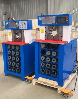 Un buon prezzo. Macchina crimpatrice per tubi idraulici con controllo PLC da 3 pollici con gamma di crimpatura da 6-76 mm e apertura massima di 165 mm in linea