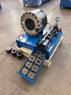 2 pollici di colore blu di alta efficienza 600T macchina manuale di crimping tubo 0 tensione con 6-51 mm di crimping gamma e 10 matrice intercambiabili